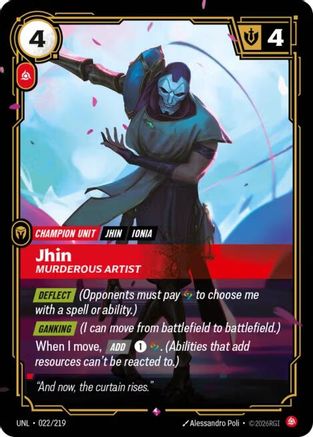 Jhin - Murderous Artist (022/219) - Riftbound - [Unleashed] Foil