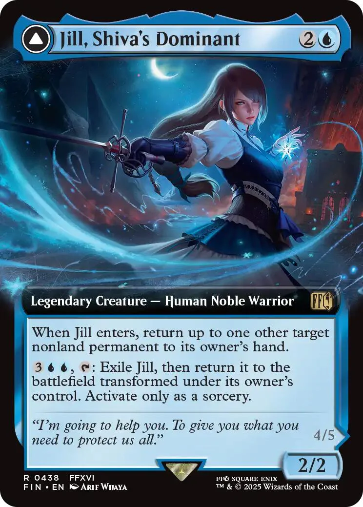 Jill, Shiva's Dominant // Shiva, Warden of Ice (Extended Art) [FINAL FANTASY] Foil - Image 2