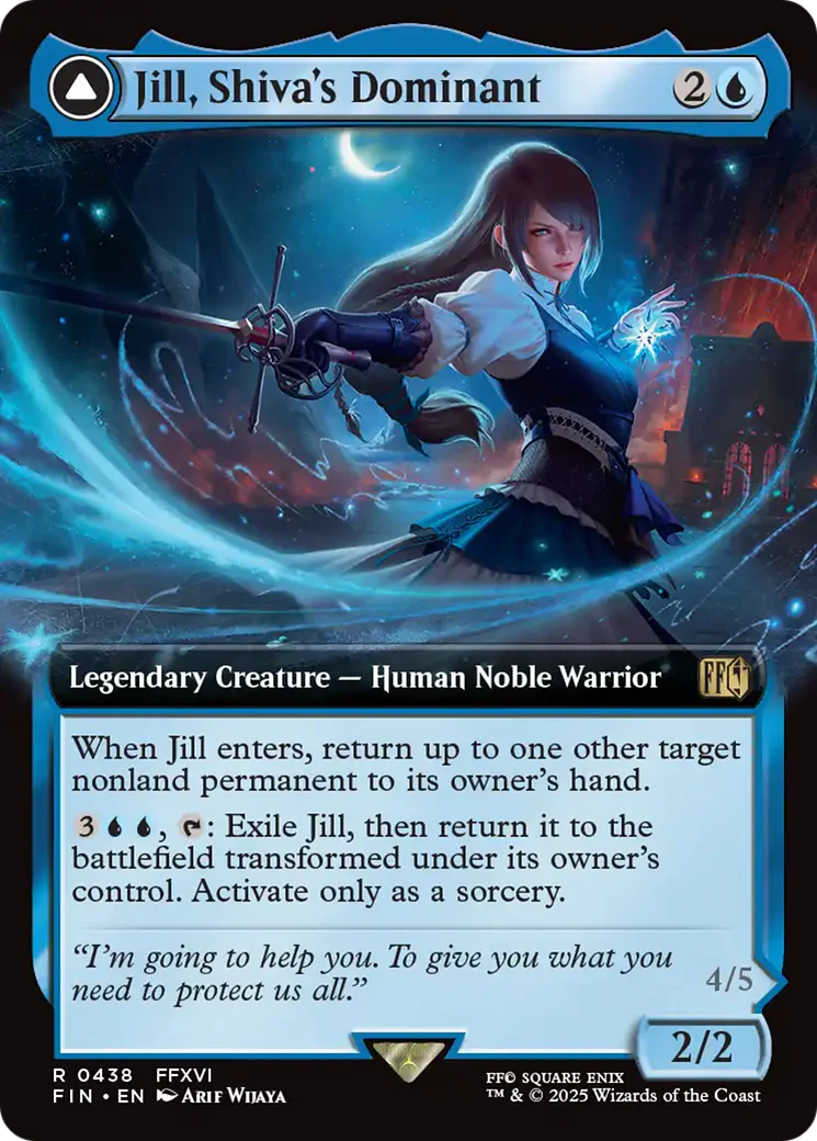 Jill, Shiva's Dominant // Shiva, Warden of Ice (Extended Art) [FINAL FANTASY] Foil - Image 3