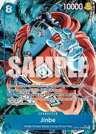 Jinbe - OP14-049 (Alternate Art) (OP14-049) - [The Azure Sea's Seven] Foil