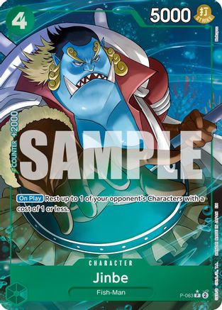 Jinbe - P-063 (Alternate Art) (P-063) - [Premium Booster -The Best- Vol. 2] Foil