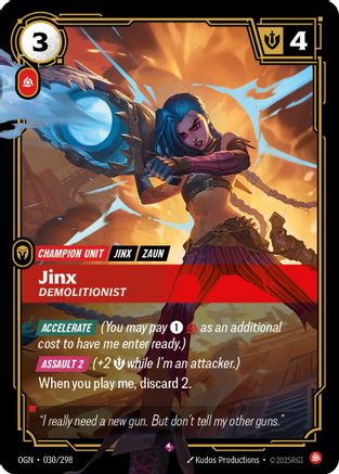 Jinx - Demolitionist (030/298) - Riftbound - [Origins] Foil