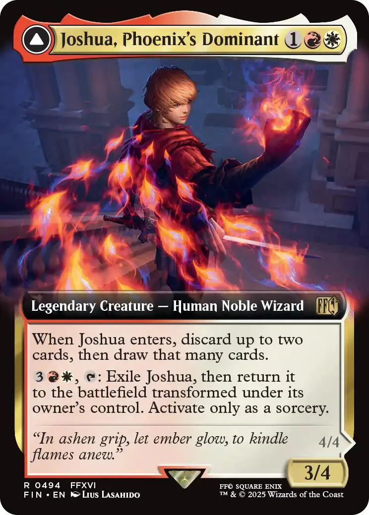 Joshua, Phoenix's Dominant (Extended Art) [FINAL FANTASY] Foil - Image 2