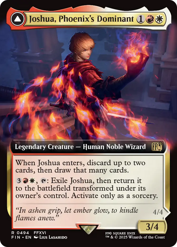 Joshua, Phoenix's Dominant (Extended Art) [FINAL FANTASY] Foil - Image 3
