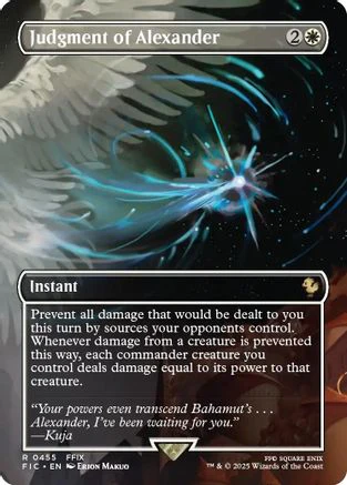 Judgment of Alexander (Borderless)  [Commander: FINAL FANTASY] Foil