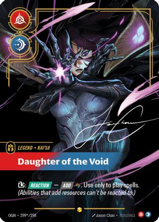 Kai'Sa - Daughter of the Void (Signature) (299*/298) - Riftbound - [Origins] Foil