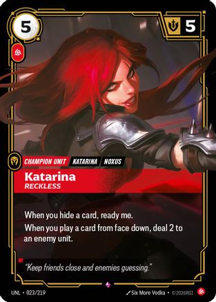 Katarina - Reckless (023/219) - Riftbound - [Unleashed] Foil