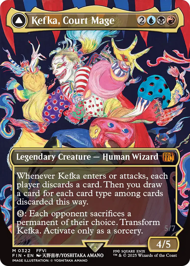 Kefka, Court Mage // Kefka, Ruler of Ruin (Borderless) (0322) [FINAL FANTASY] Foil - Image 3