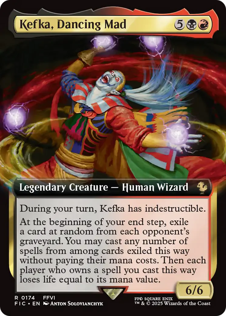 Kefka, Dancing Mad (Extended Art) [FINAL FANTASY Commander] Foil