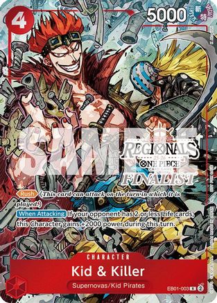 Kid & Killer (Offline Regional Finalist Card Set 2025 Vol.2) (EB01-003) - [One Piece Promotion Cards] Foil