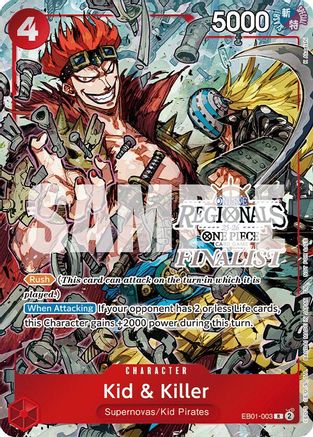Kid & Killer (Online Regional Finalist Card Set 2025 Vol.2) (EB01-003) - [One Piece Promotion Cards] Foil