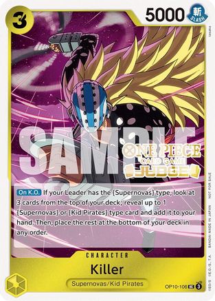 Killer (Judge Pack Vol. 5) (OP10-106) - [One Piece Promotion Cards] Foil