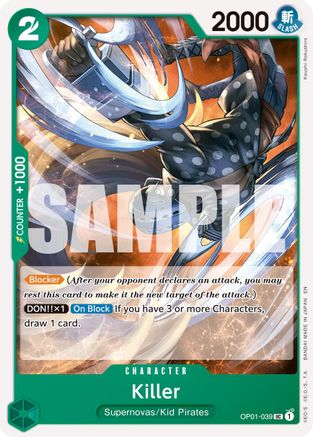 Killer (Reprint) (OP01-039) - [Premium Booster -The Best- Vol. 2]