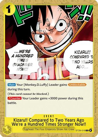 Kizaru!! Compared to Two Years Ago We're a Hundred Times Stronger Now!! (ST29-016) - [Starter Deck 29: Egghead]