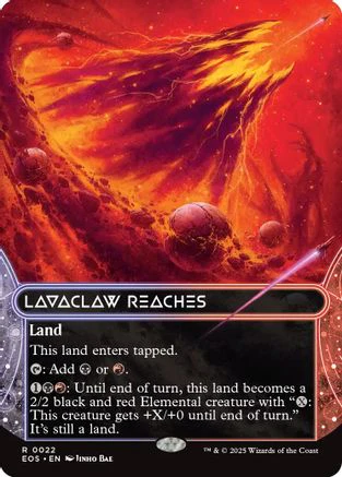 Lavaclaw Reaches (0022) (Borderless) (EOS-022) - Edge of Eternities: Stellar Sights Foil