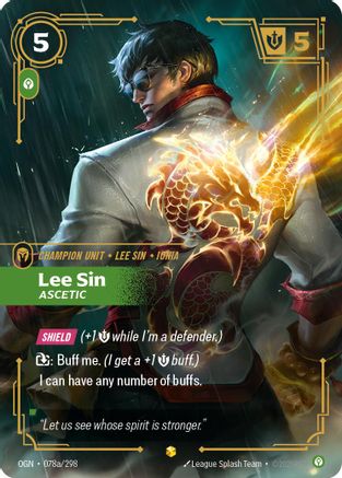 Lee Sin - Ascetic (Alternate Art) (078a/298) - Riftbound - [Origins] Foil