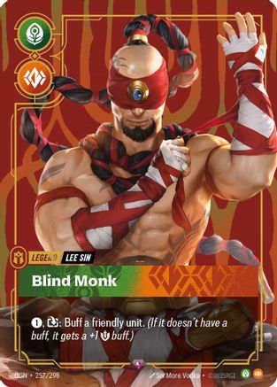 Lee Sin - Blind Monk (Metal) (257/298) - Riftbound - [Riftbound Organized Play Promotional Cards] Foil