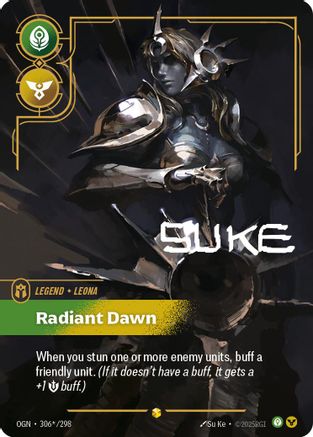 Leona - Radiant Dawn (Signature) (306*/298) - Riftbound - [Origins] Foil