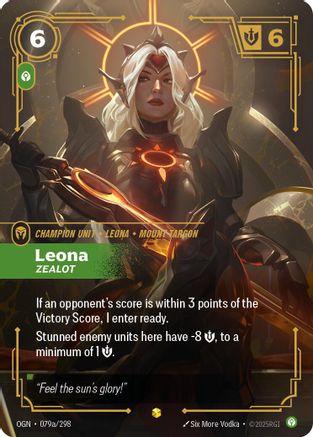 Leona - Zealot (Alternate Art) (079a/298) - Riftbound - [Origins] Foil