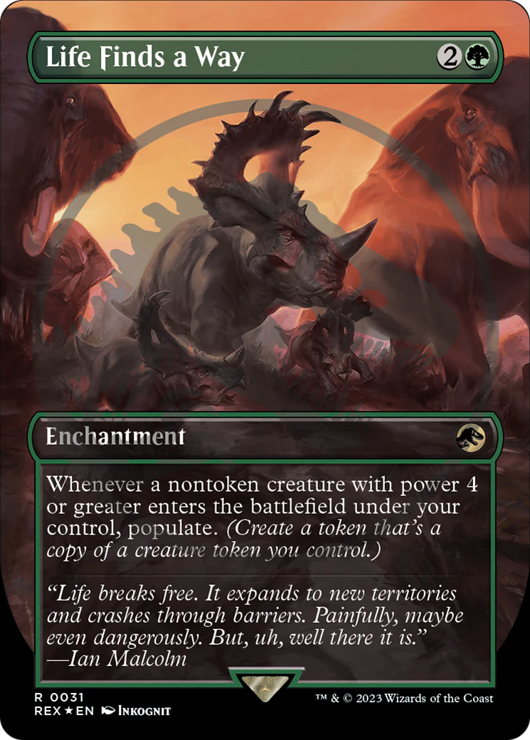 Life Finds a Way (Borderless) (Emblem)  [Jurassic World Collection] (Borderless) Foil