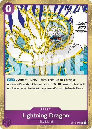 Lightning Dragon (OP15-077) - [Adventure on Kami's Island] Foil