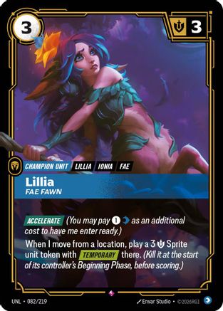 Lillia - Fae Fawn (082/219) - Riftbound - [Unleashed] Foil