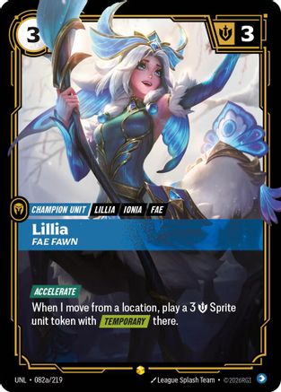 Lillia - Fae Fawn (Alternate Art) (082a/219) - Riftbound - [Unleashed] Foil