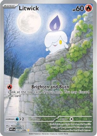 Litwick 100/086  - Holofoil SV Black Bolt - Illustration Rare