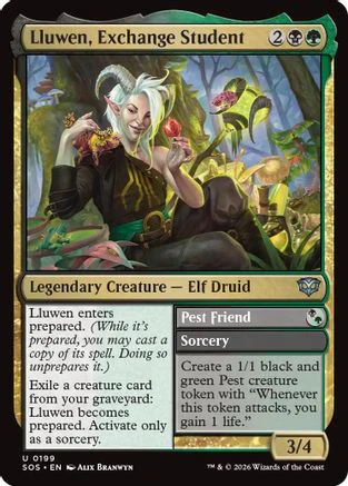 Lluwen, Exchange Student  [Secrets of Strixhaven] Foil