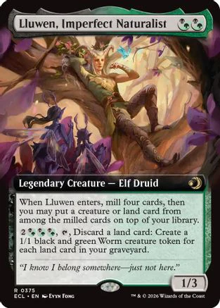 Lluwen, Imperfect Naturalist (Extended Art)  [Lorwyn Eclipsed] Foil