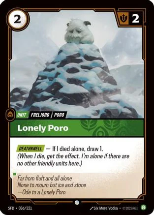 Lonely Poro (036/221) - Riftbound - [Spiritforged]
