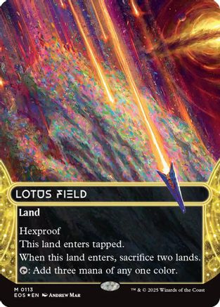 Lotus Field (0113) (Borderless) (Galaxy Foil)  [Edge of Eternities: Stellar Sights] Foil