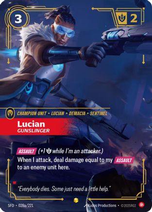 Lucian - Gunslinger (Alternate Art) (028a/221) - Riftbound - [Spiritforged] Foil