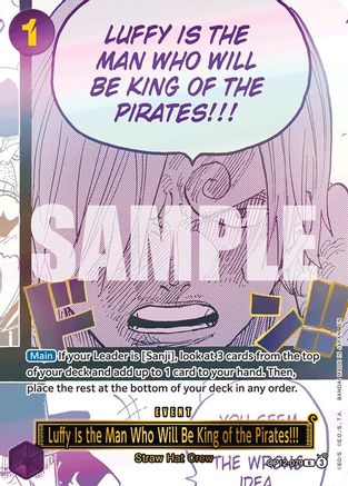 Luffy Is the Man Who Will Be King of the Pirates!!! (Japanese Version 3rd Anniversary Set) (OP12-079) - [One Piece Promotion Cards] Foil