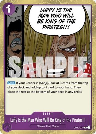 Luffy Is the Man Who Will Be King of the Pirates!!! (OP12-079) - [Legacy of the Master] Foil