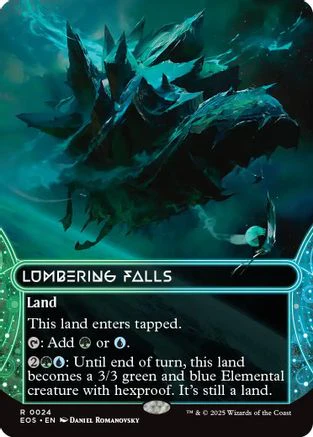 Lumbering Falls (0024) (Borderless)  [Edge of Eternities: Stellar Sights] Foil