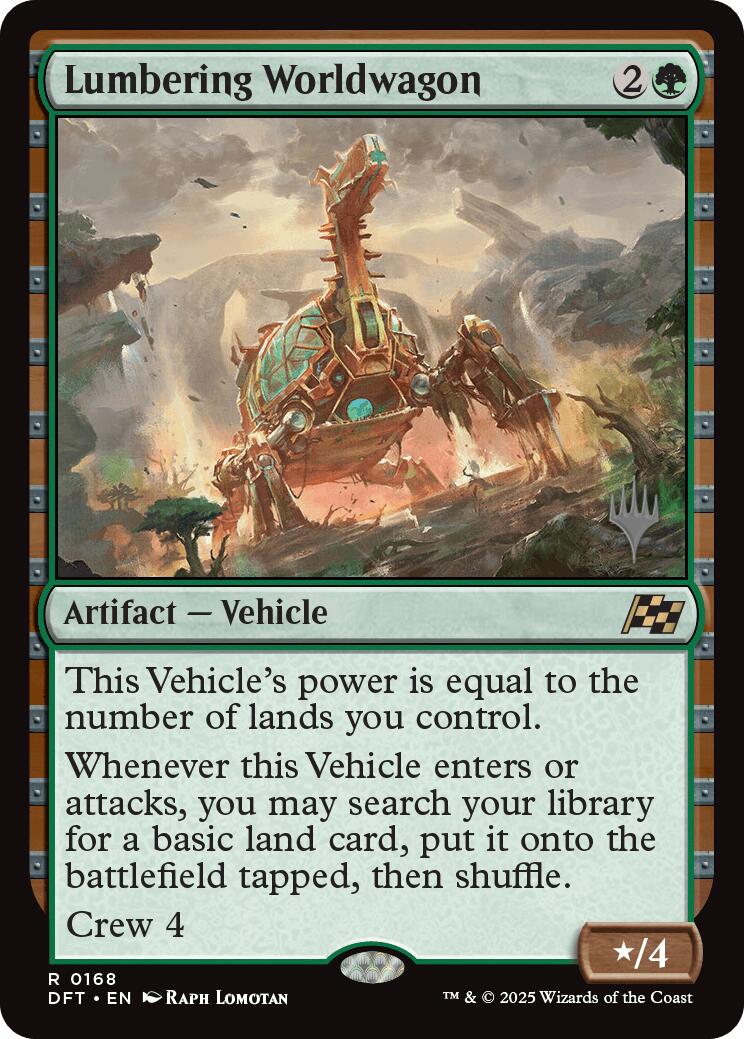 Lumbering Worldwagon (Promo Pack) [Aetherdrift Promos] Foil