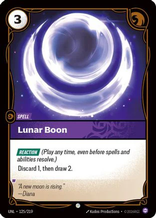 Lunar Boon (125/219) - Riftbound - [Unleashed]