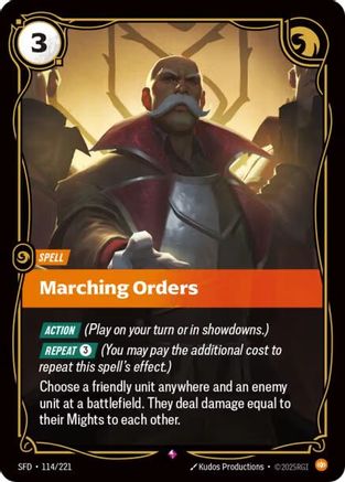 Marching Orders (114/221) - Riftbound - [Spiritforged] Foil