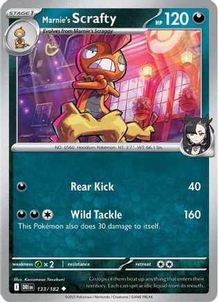 Marnie's Scrafty (133/182) [Scarlet & Violet: Destined Rivals] Reverse Holofoil