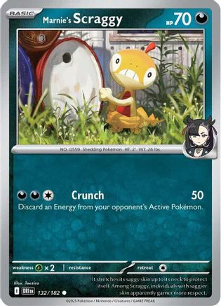 Marnie's Scraggy (132/182) [Scarlet & Violet: Destined Rivals] Reverse Holofoil