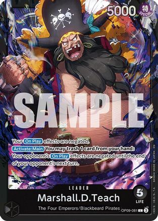 Marshall.D.Teach (OP09-081) (OP09-081) - [Starter Deck 27: BLACK Marshall.D.Teach] Foil