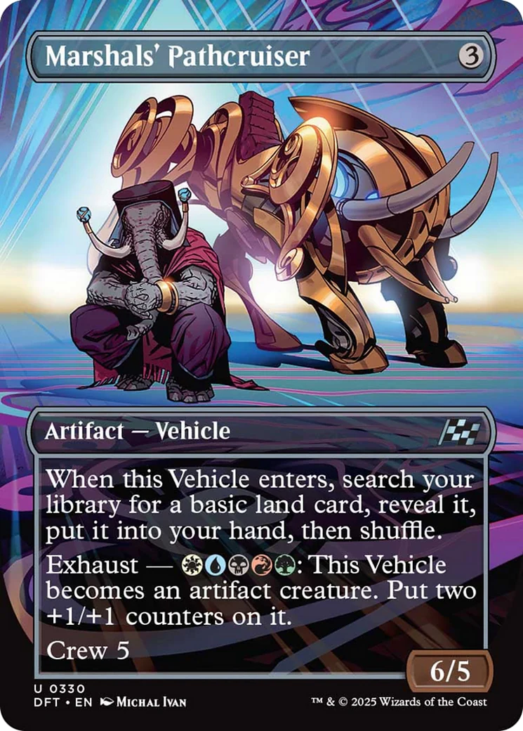 Marshals' Pathcruiser (Borderless) [Aetherdrift] Foil
