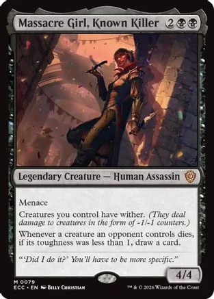 Massacre Girl, Known Killer  [Commander: Lorwyn Eclipsed]