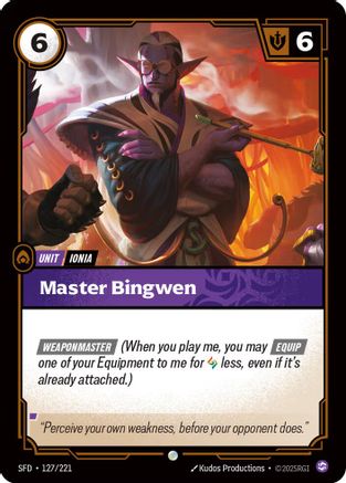 Master Bingwen (127/221) - Riftbound - [Spiritforged] Foil