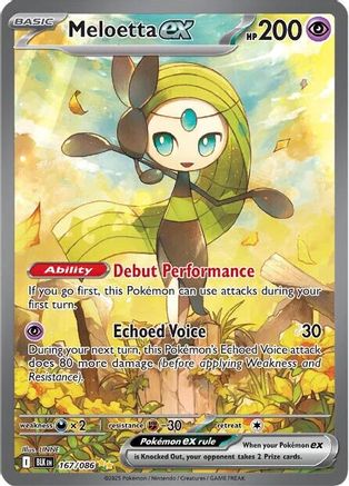 Meloetta ex 170/086  - Holofoil SV Black Bolt - Special Illustration Rare