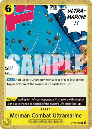 Merman Combat Ultramarine (OP11-116) - [A Fist of Divine Speed Release Event Cards]