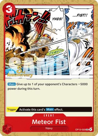 Meteor Fist (OP13-020) - [Carrying On His Will: 3rd Anniversary Tournament Cards]