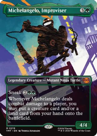 Michelangelo, Improviser (Borderless)  [Teenage Mutant Ninja Turtles] Foil