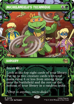 Michelangelo's Technique (Showcase)  [Teenage Mutant Ninja Turtles] Foil